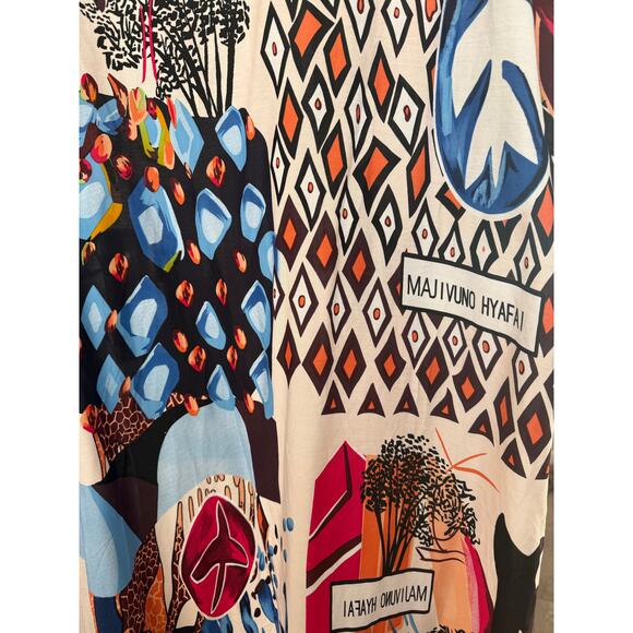 Kimono duster coverup Swahili Majivuno hayafai, “greed is never useful” tribal - Picture 10 of 10